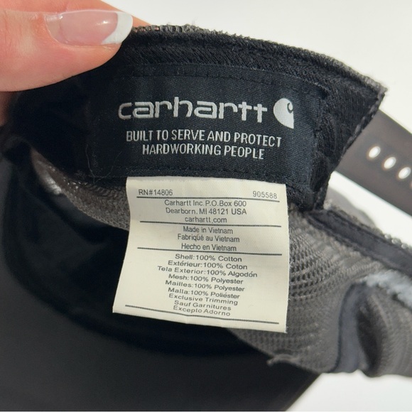 Carhartt Workwear Trucker Hat Gray Mesh Snapback - Picture 7 of 8